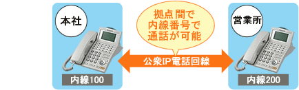 公衆IPクローズドナンバリング機能イメージ例